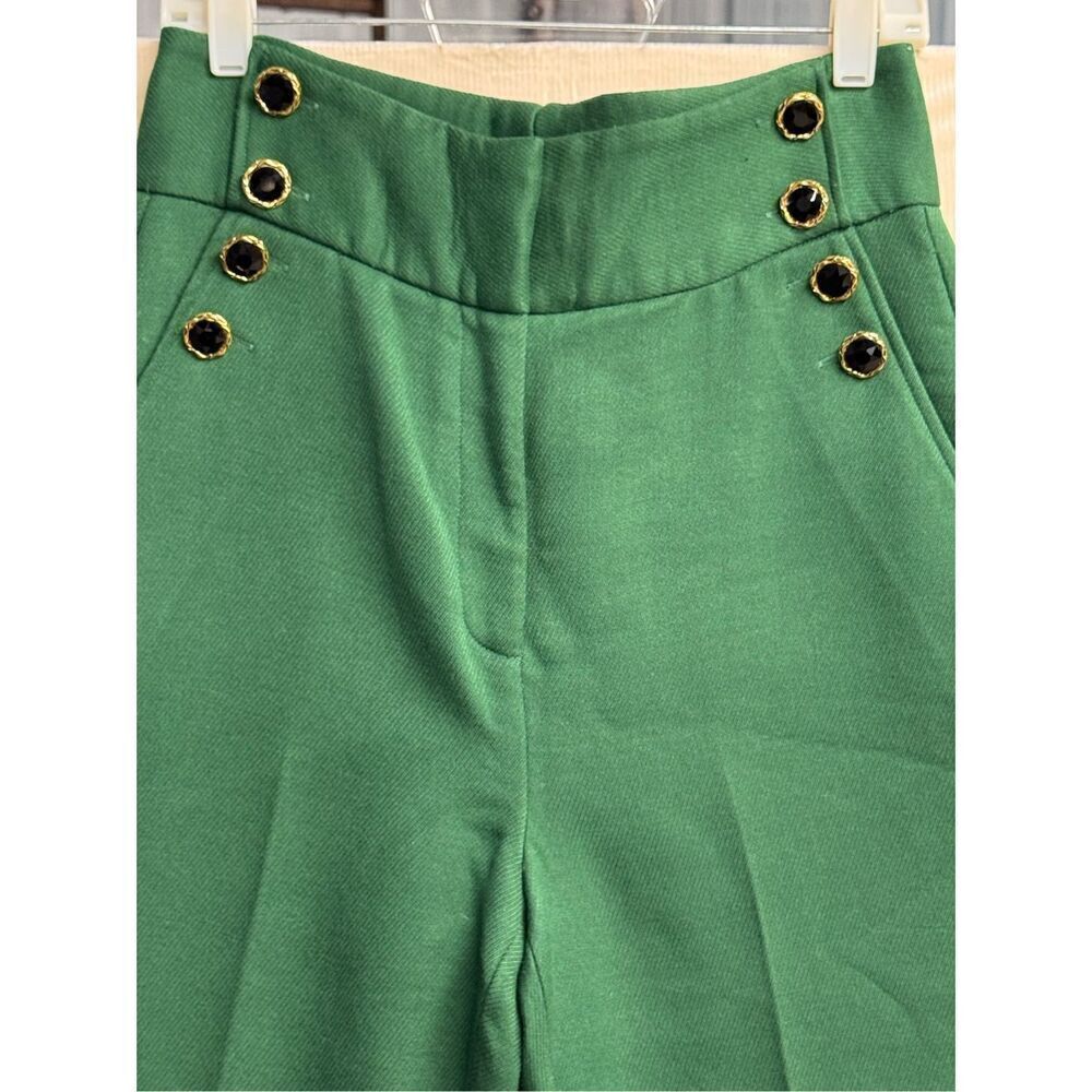 Halogen x Atlantic Pacific green high waisted trousers workwear office sz 8 - Picture 2 of 10